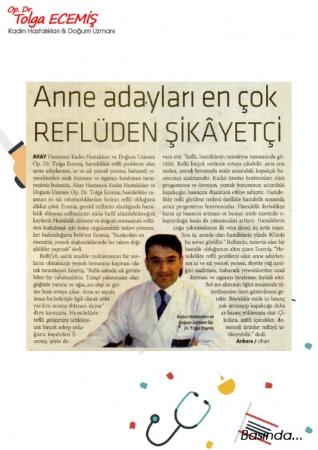 Anne Adayları Ençok Reflüden Şikayetçi