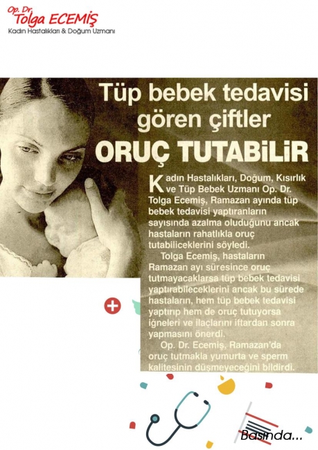 Tüp Bebek Tedavisi Gören Çiftler Oruç Tutabilir