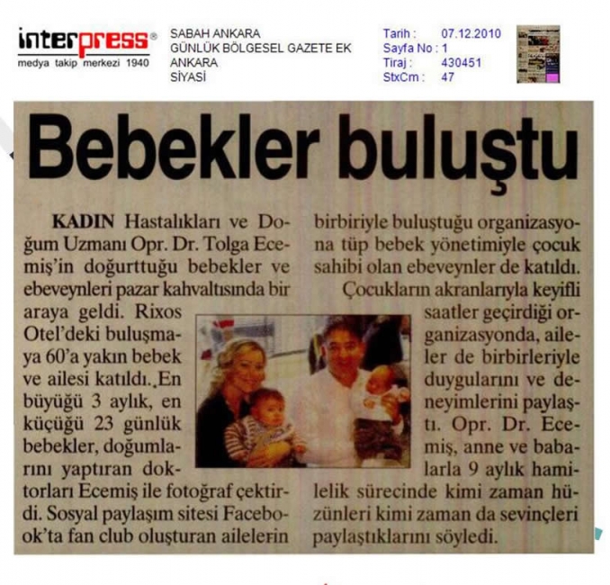 Otelde Bebekler Buluştu